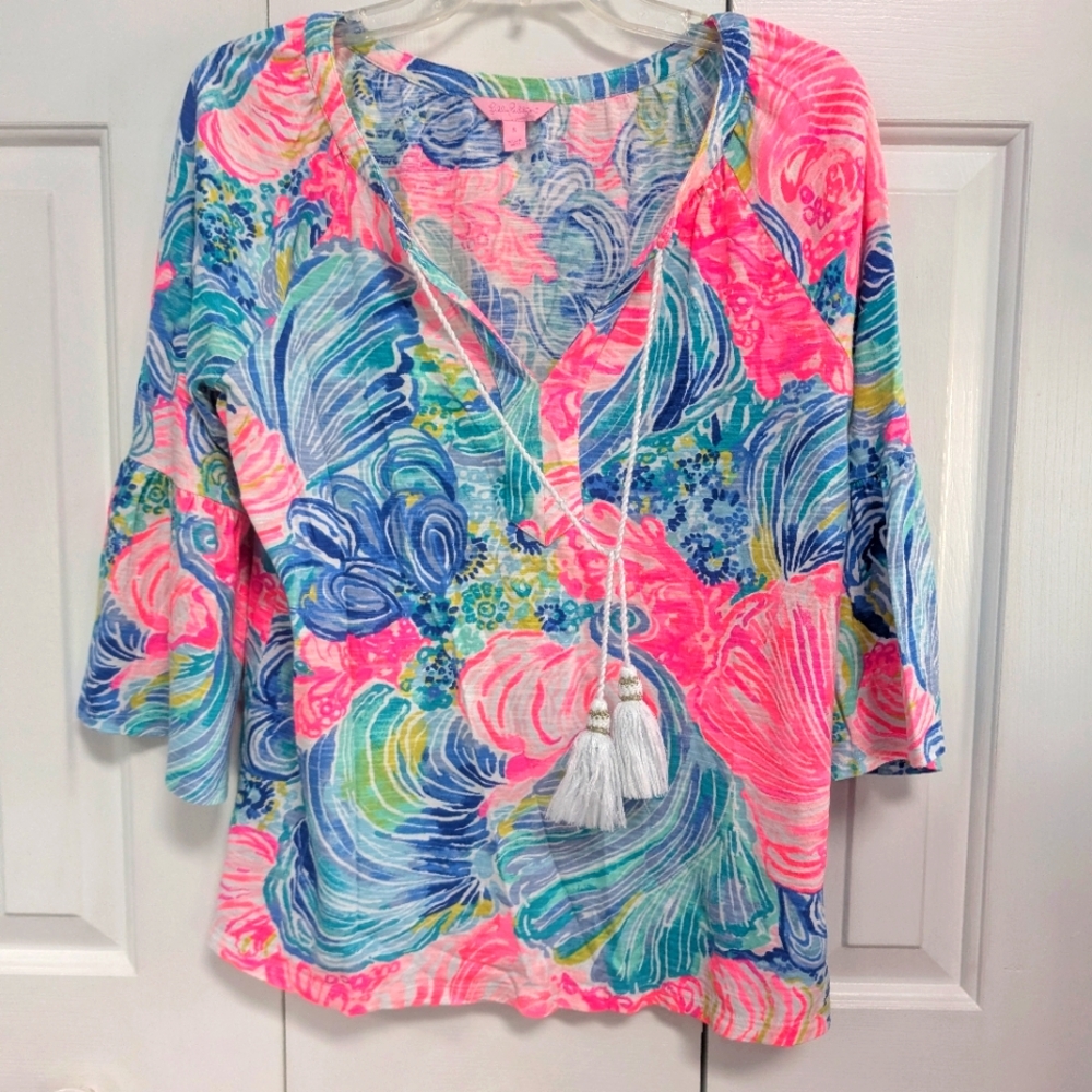 Lilly Pulitzer Colorful Floral Blouse